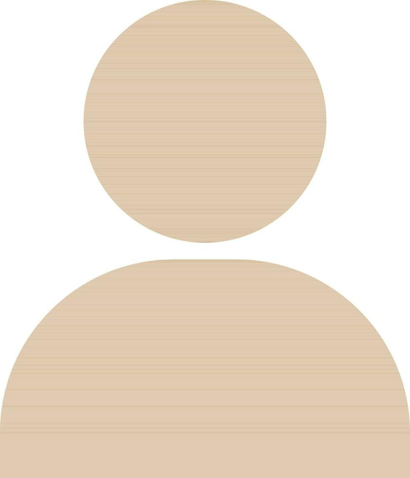 Flat vector icon of user isolated on white background.