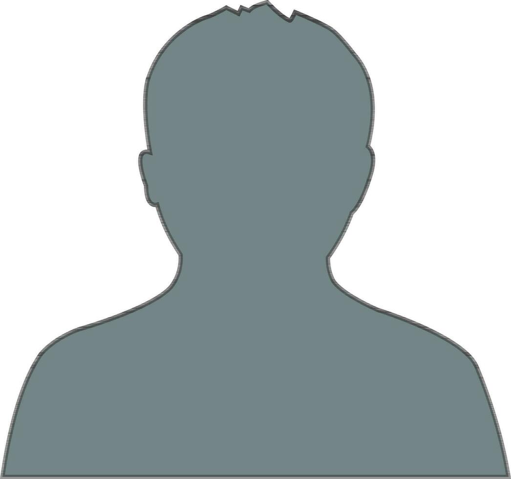 Isolated icon of user in slate color. vector