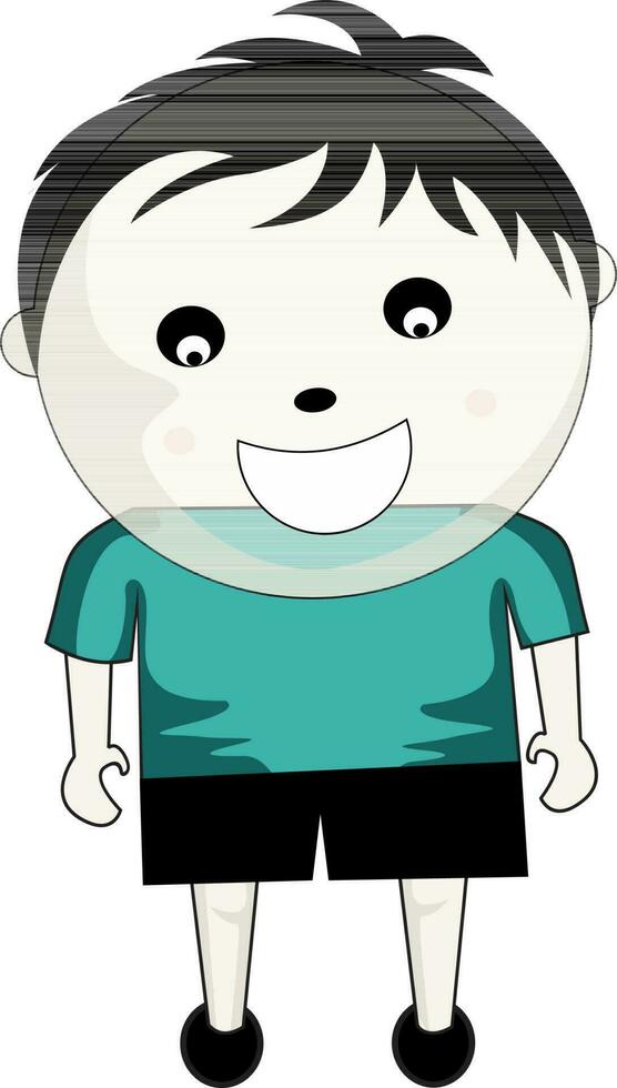 Cartoon character of cheerful boy. vector