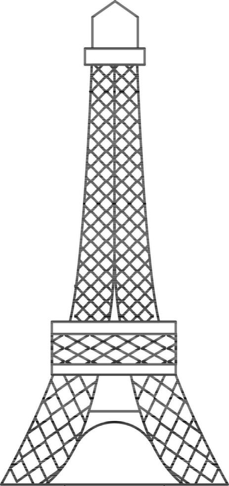 Eiffel Tower Icon in Black Thin Line. vector