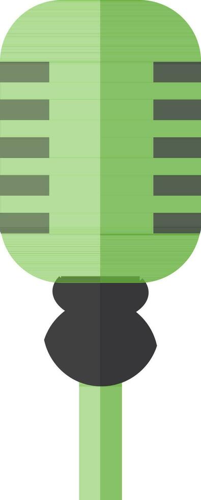 micrófono icono en verde color con medio sombra. vector