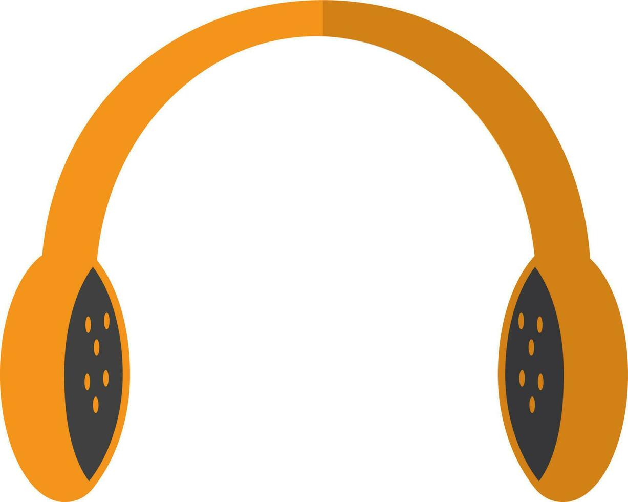 Headphone icon for music concept in half shadow. vector