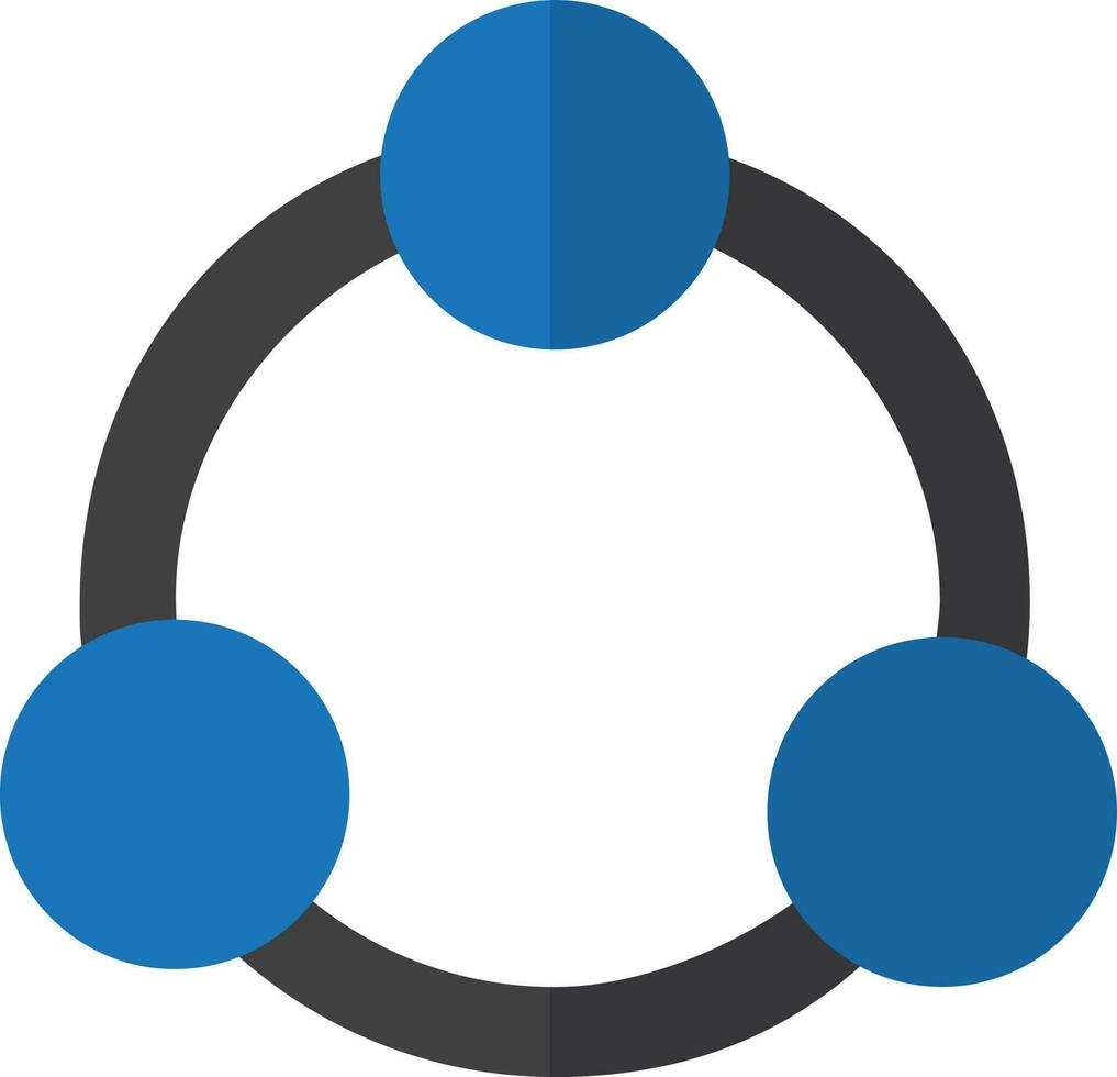 Sharing network icon for multimedia concept in half shadow. vector