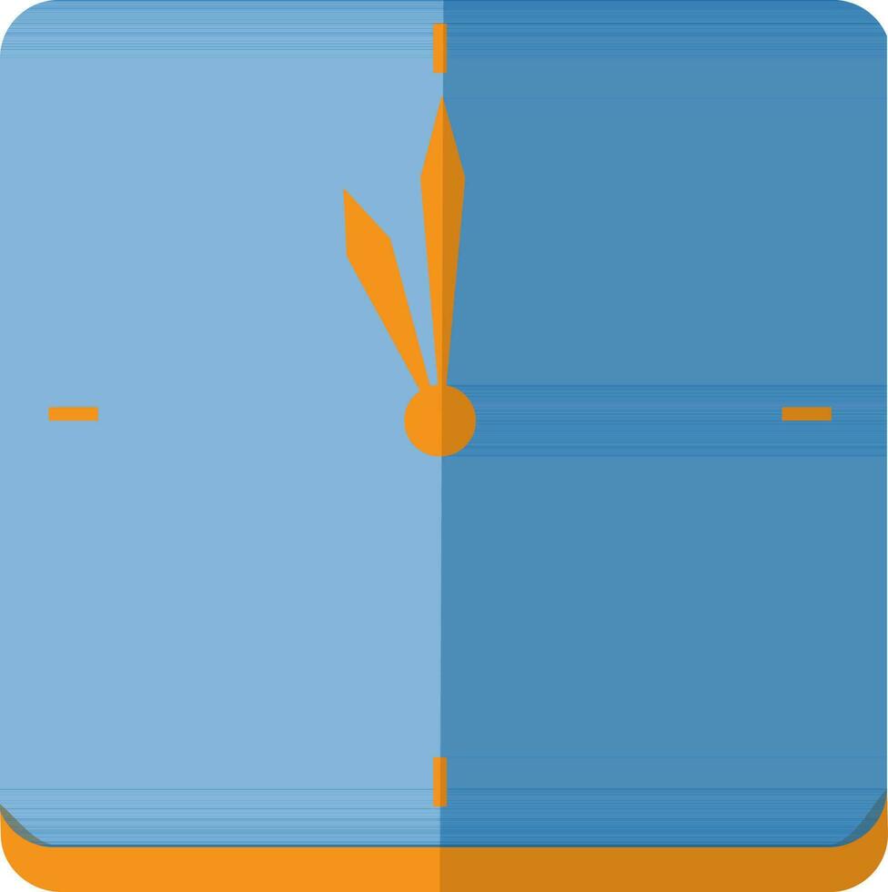 Illustration of wall watch icon in half shadow. vector