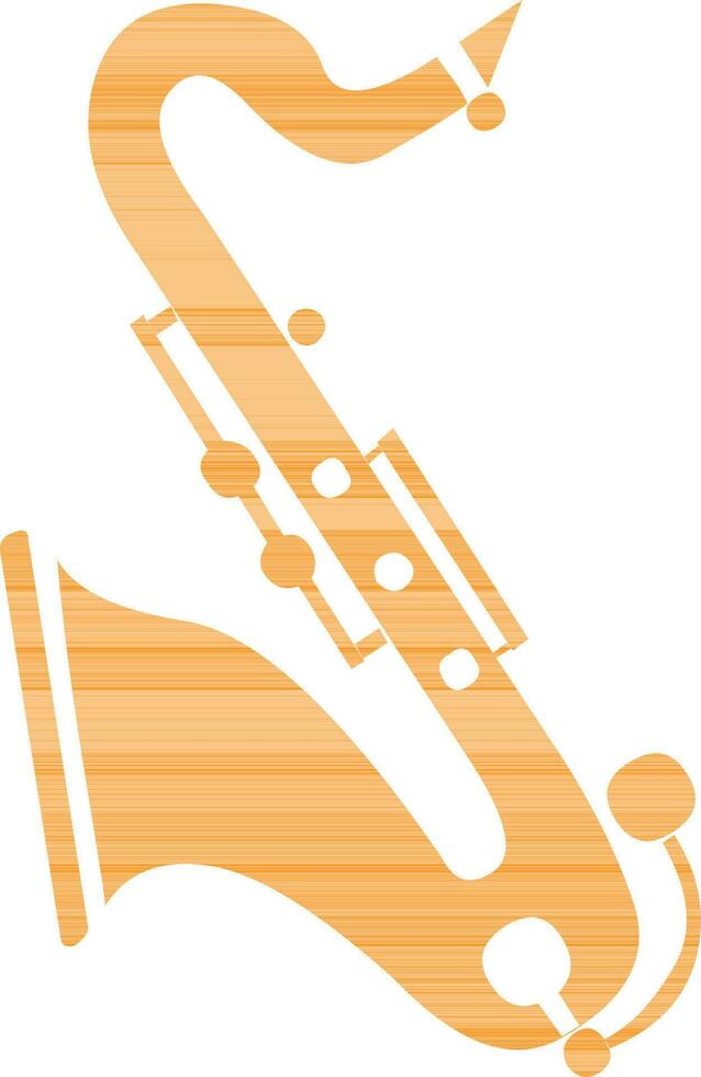 Saxophone music instrument. vector