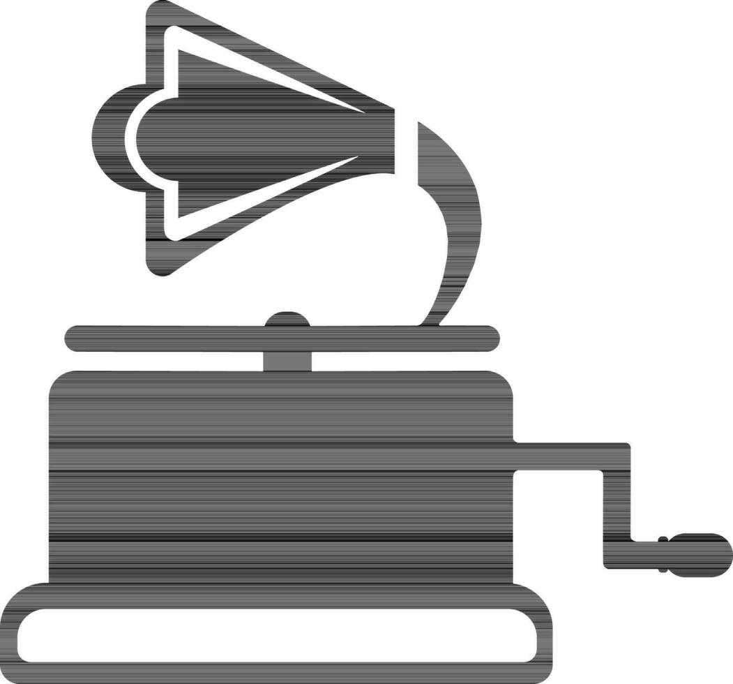 Illustration of Old Gramophone for Music. vector