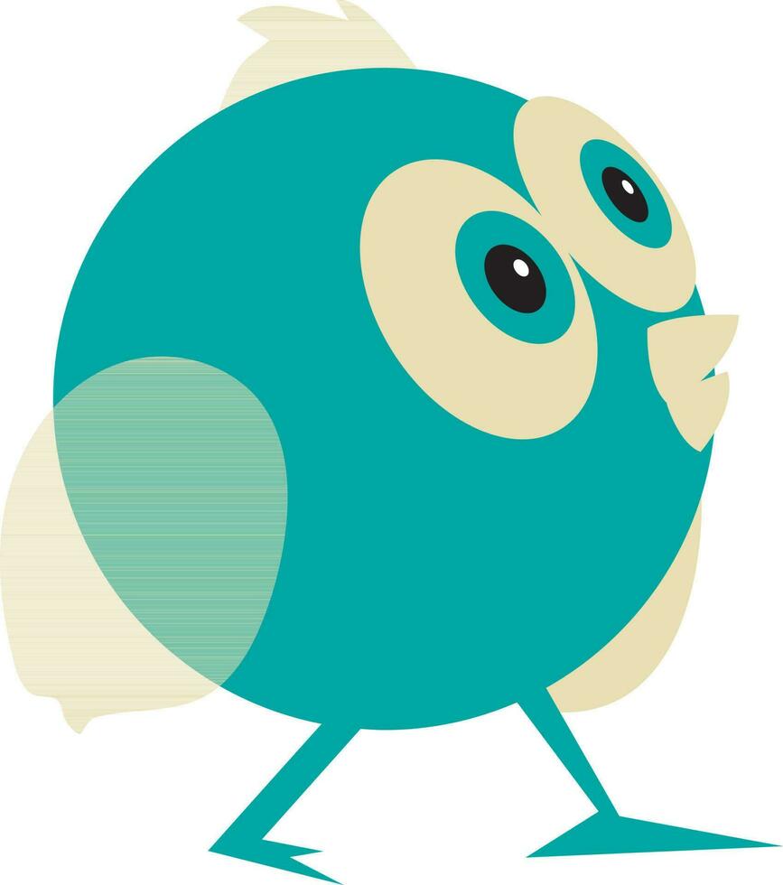 Cartoon character of bird. vector