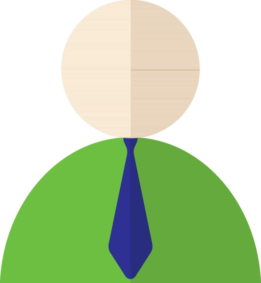 Business man icon with tie and dress in half shadow. vector