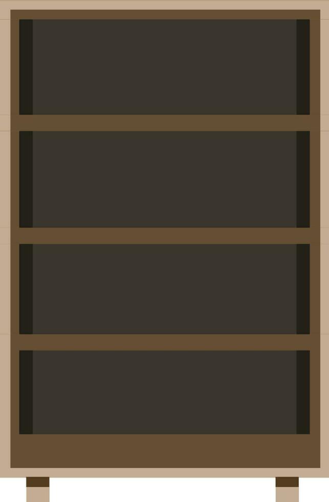 Flat illustration of bookshelf. vector