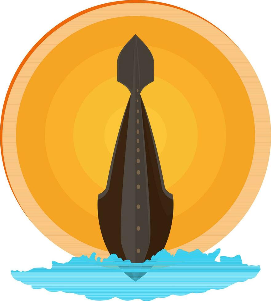 Illustration of snakeboat for Onam celebration. vector