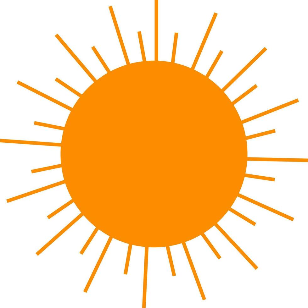 Vector sign or symbol of sun.