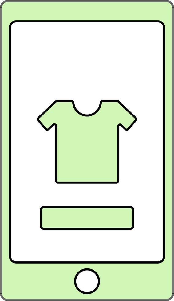 Online Shopping In Smartphone Icon. vector