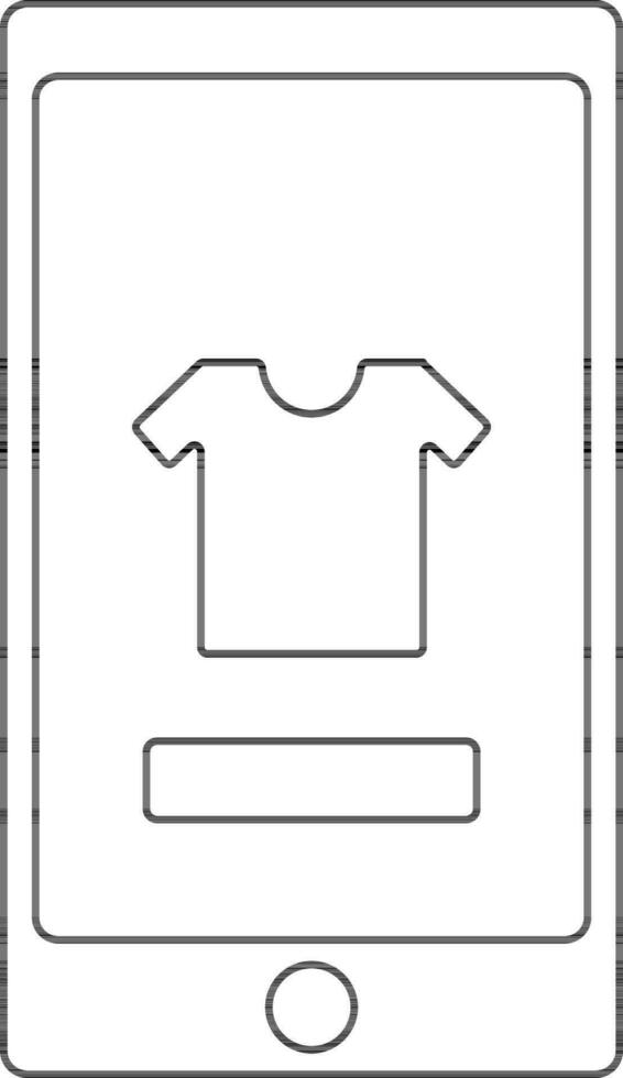 Online Shopping In Smartphone Icon In Flat Style. vector