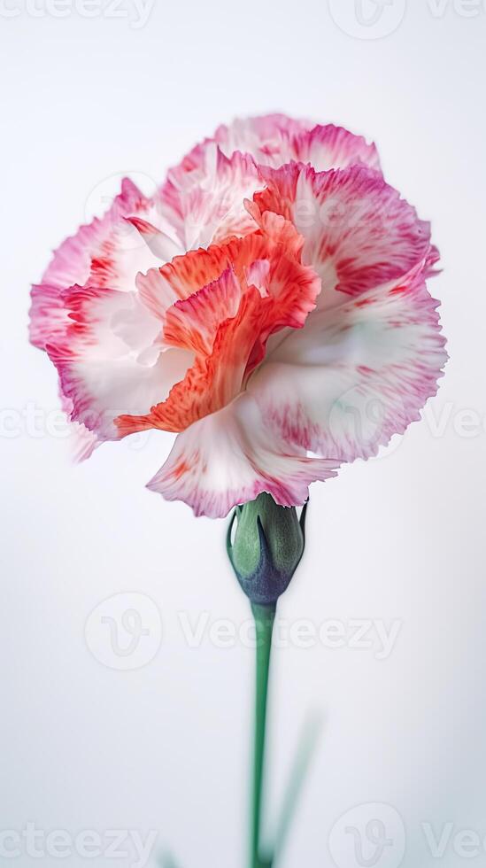 Amazing Image of Soft Color Carnation Flower. . photo