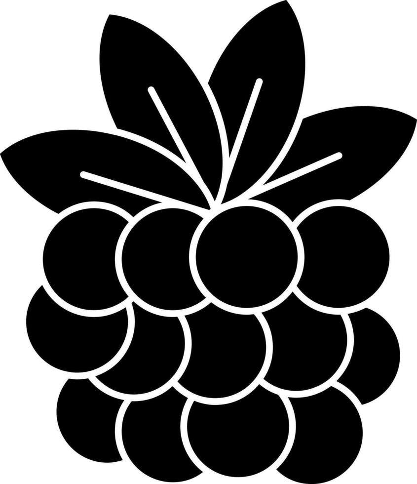 Blackberry Icon In black and white Color. vector