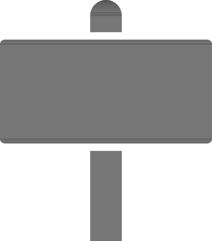 Signboard Icon or Symbol in black and white Color. vector