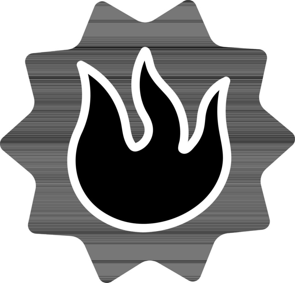 Hot Deal Label Icon in Glyph Style. vector