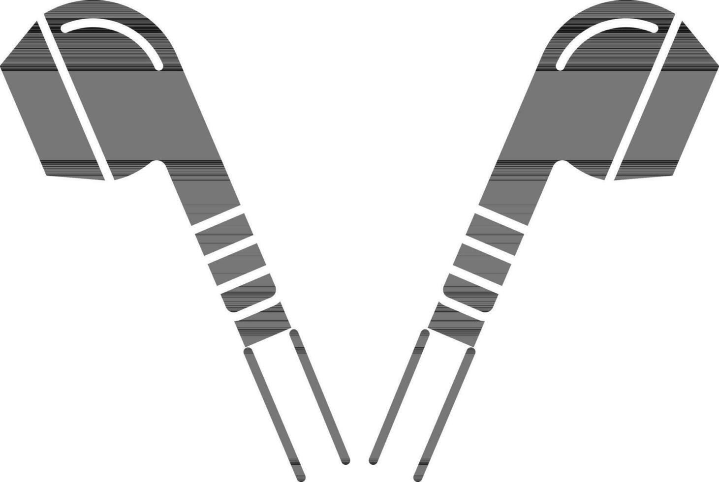 Earbuds Or Earphone Icon In Flat Style. vector