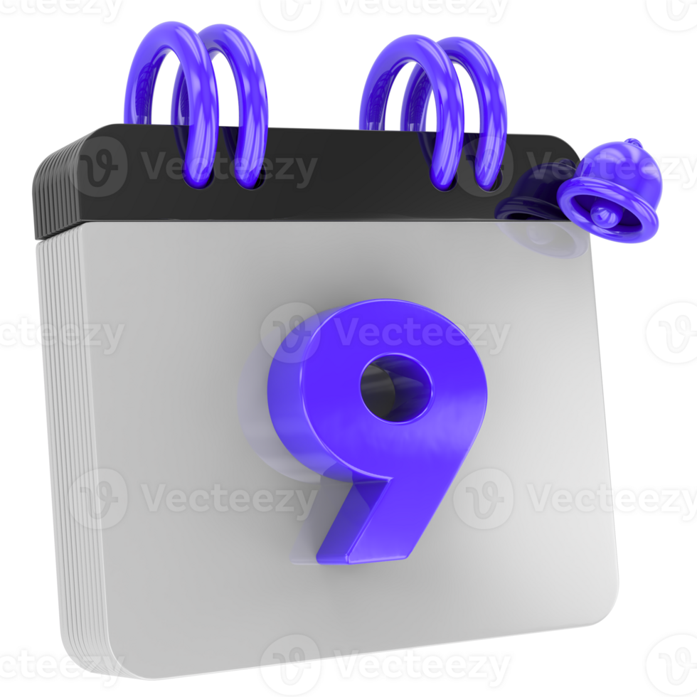 calendar 3d render png