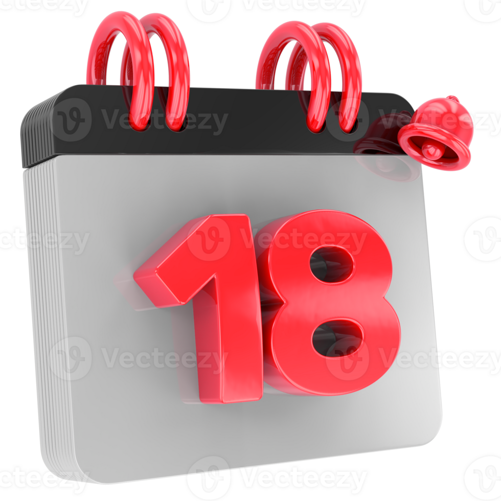 calendar 3d render png