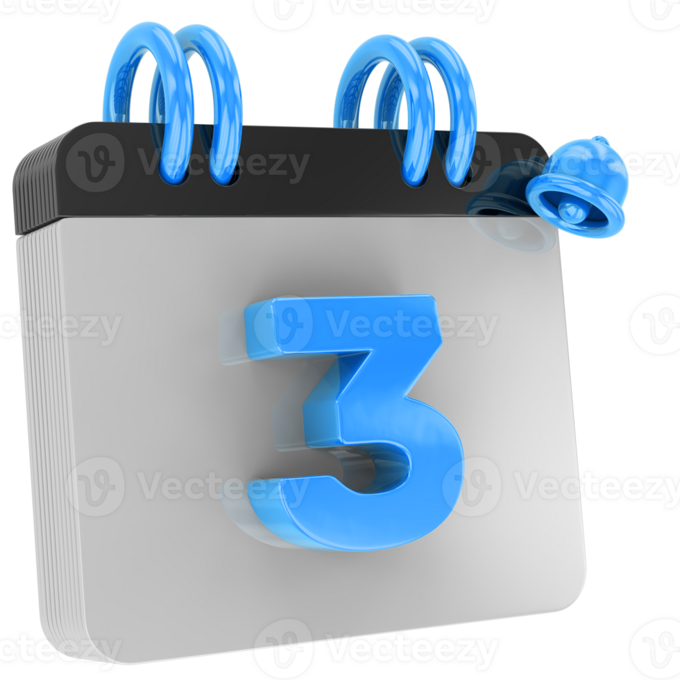 calendar 3d render png