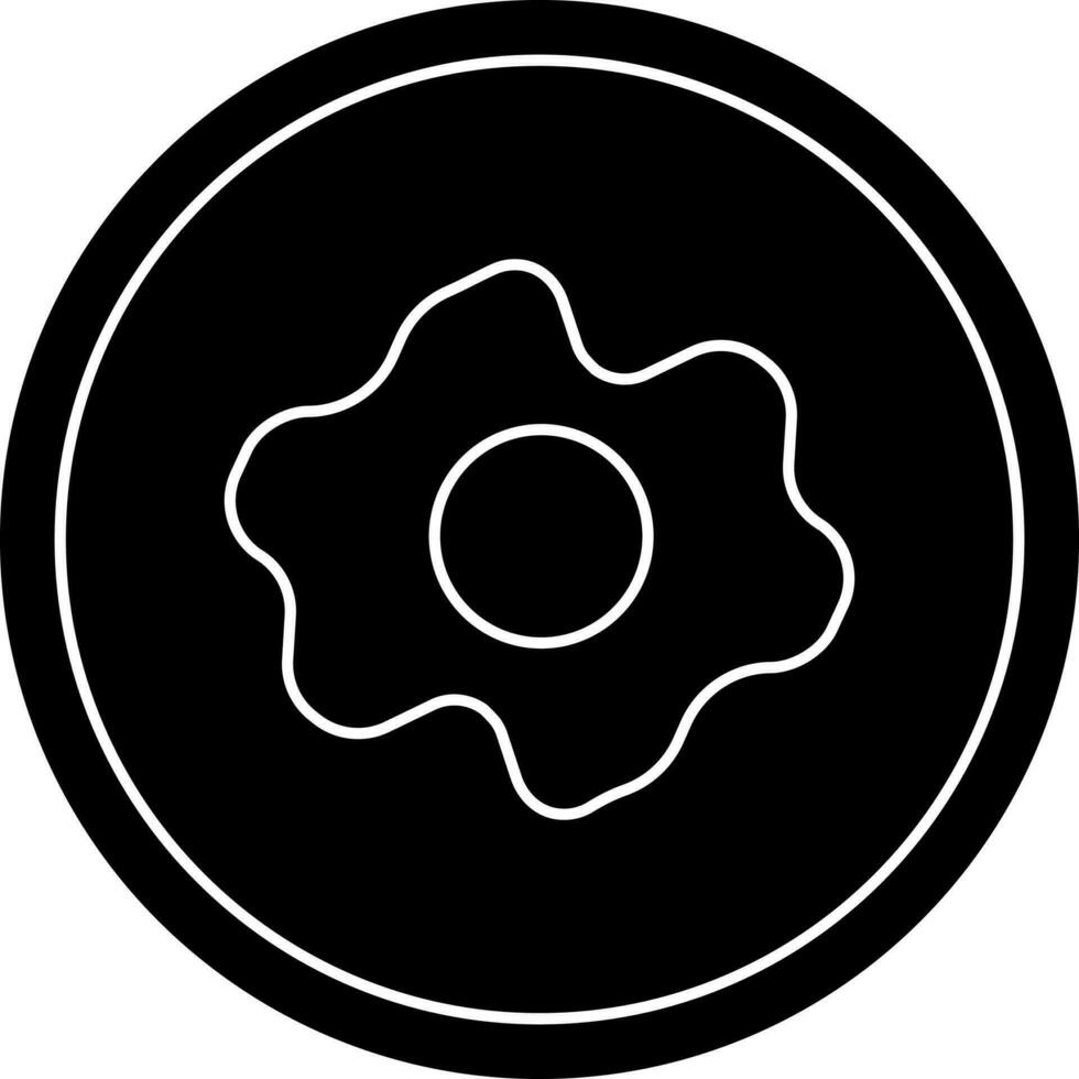 tortilla icono en negro y blanco color. vector