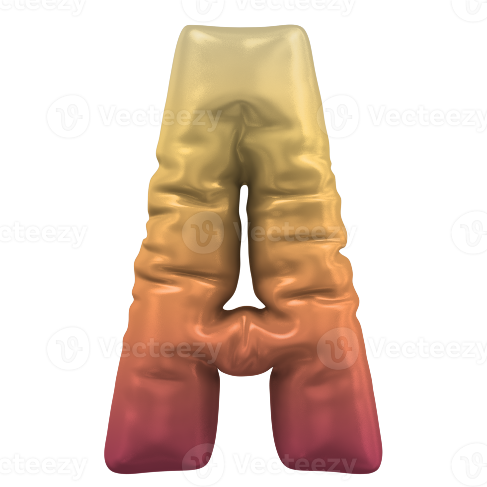 A  Font 3d render 3d render png