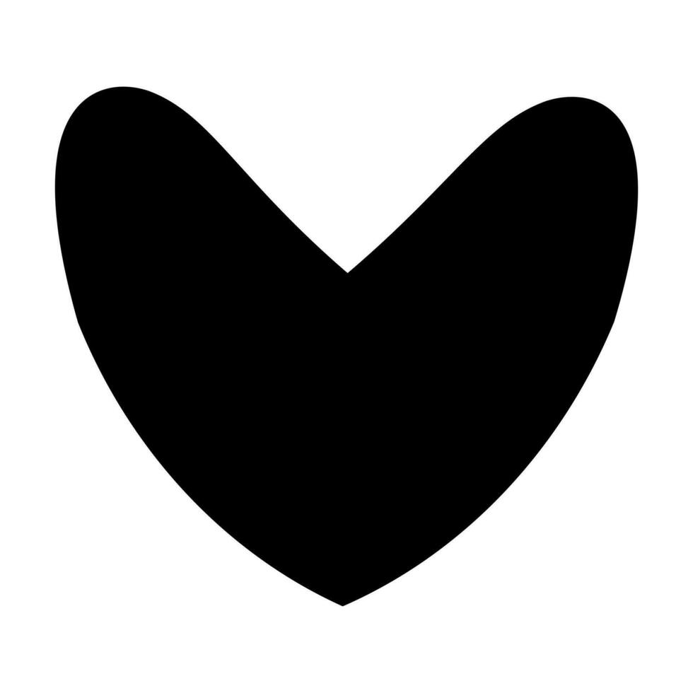 Black doodle heart. Scribble love sign icon. Template for t-shirt, card, invitation vector