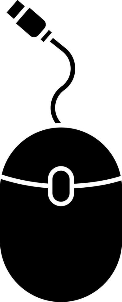 Isolated Mouse Icon in black and white Color. vector