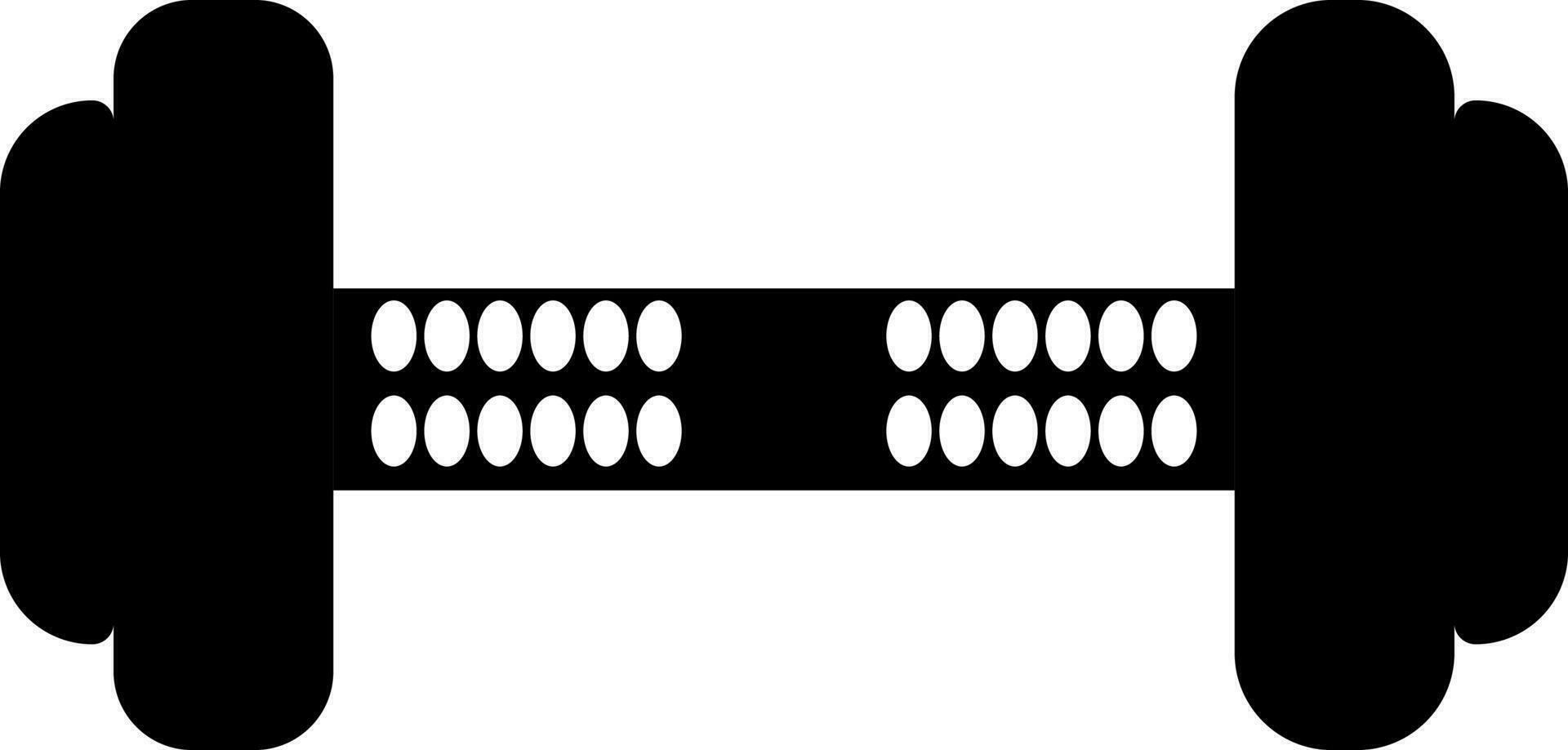 Isolated Dumbbell black and white icon in flat style. 24343428 Vector