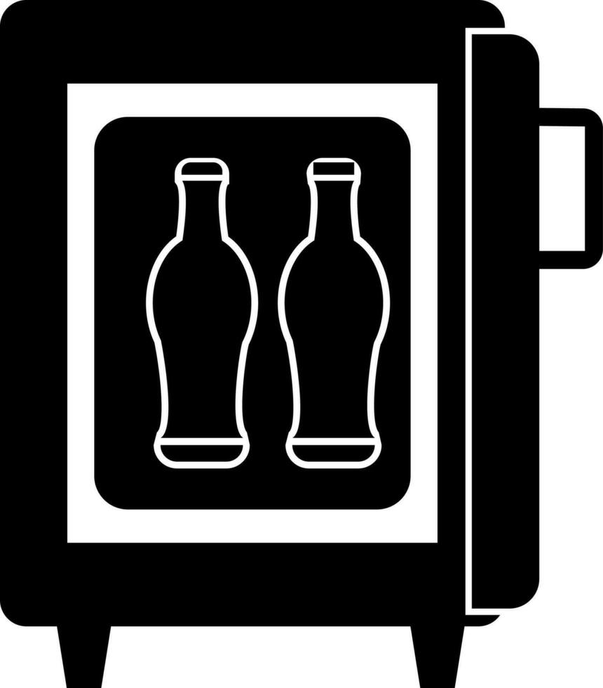 Chilled Beverage black and white icon. vector