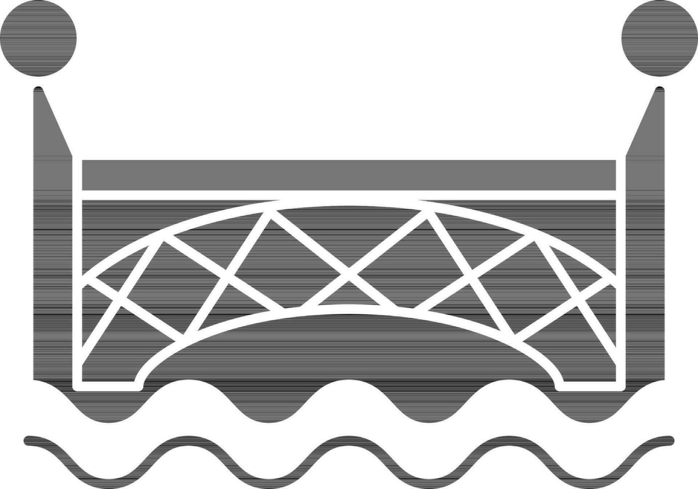 glifo puente icono en blanco antecedentes. vector