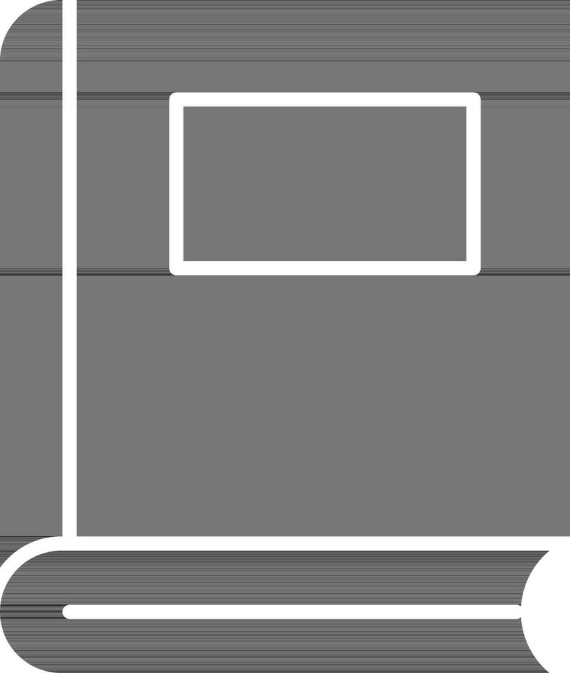 Book Icon In black and white Color. vector