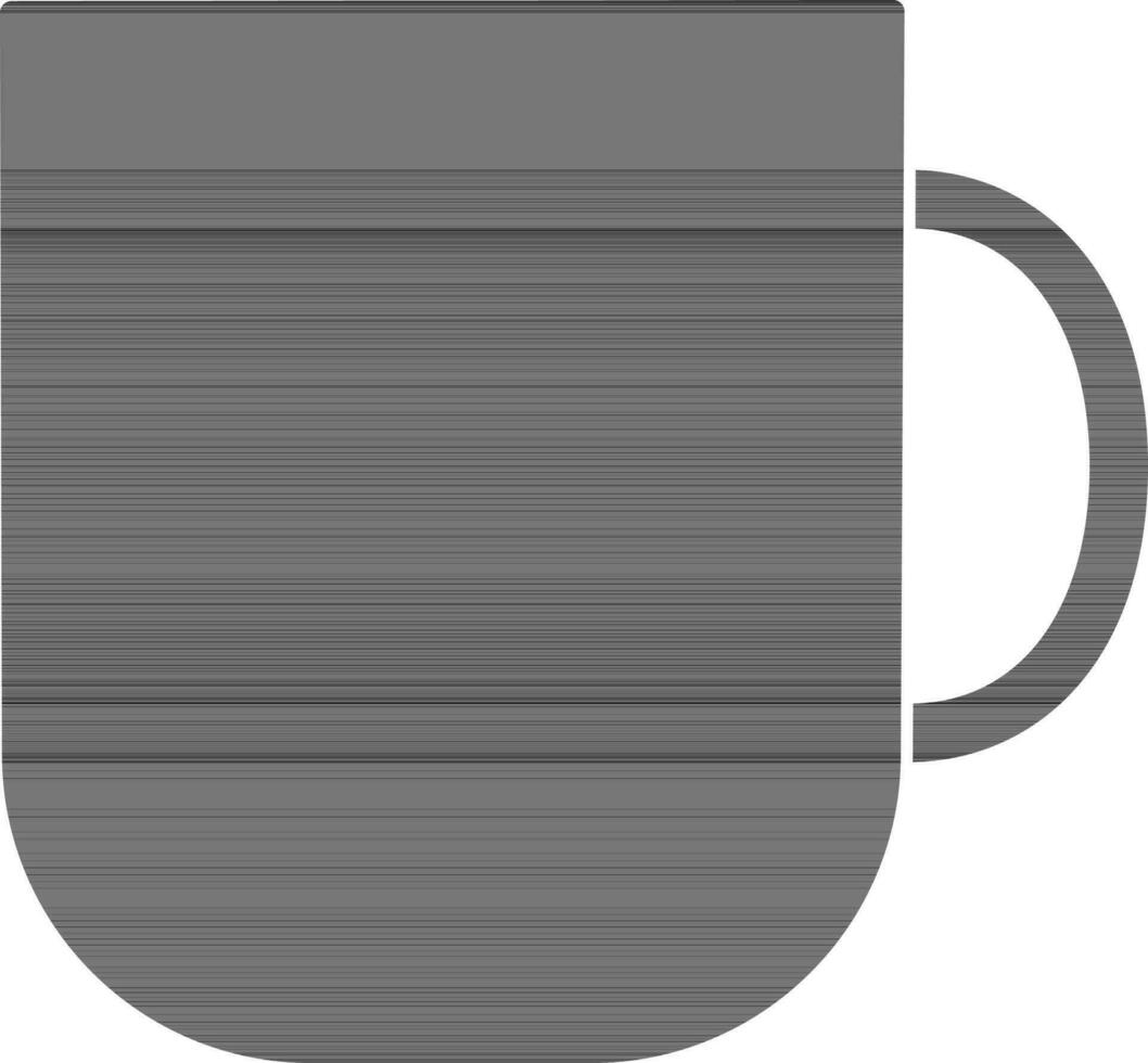 negro y blanco ilustración de taza o jarra icono. vector