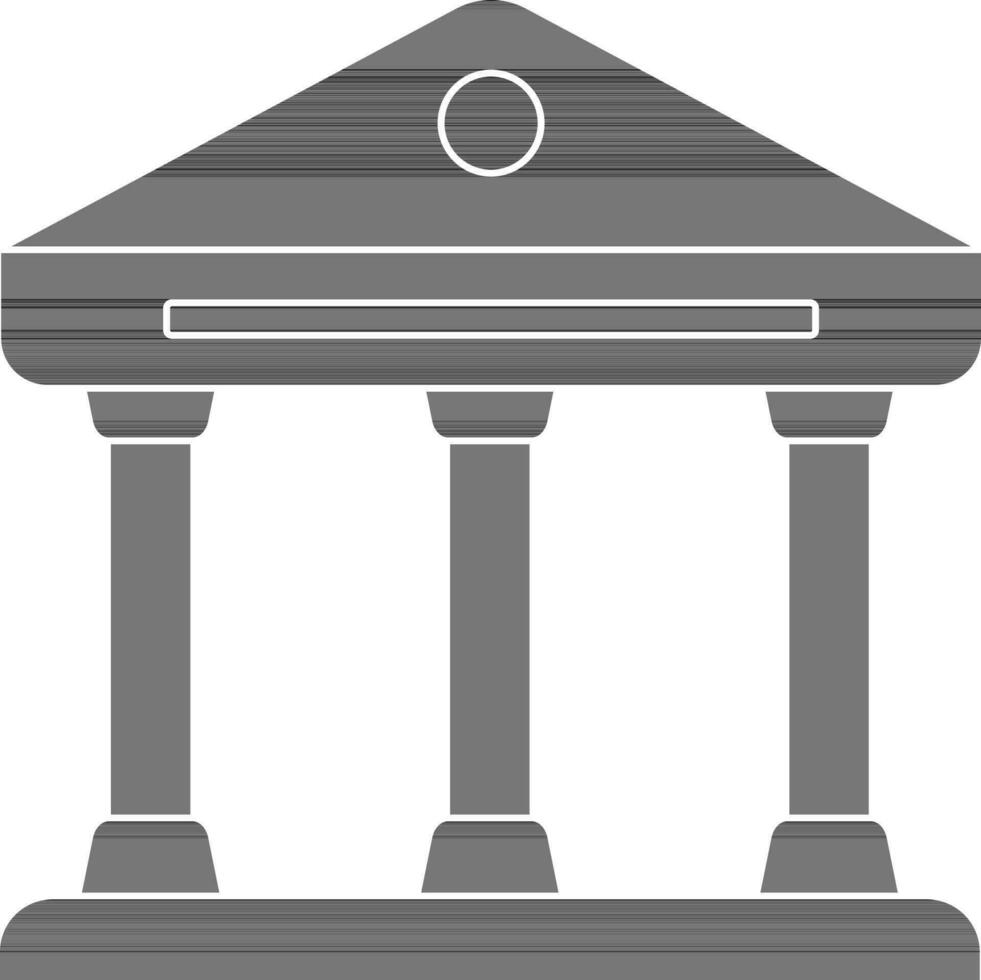 Flat style illustration of a bank. vector