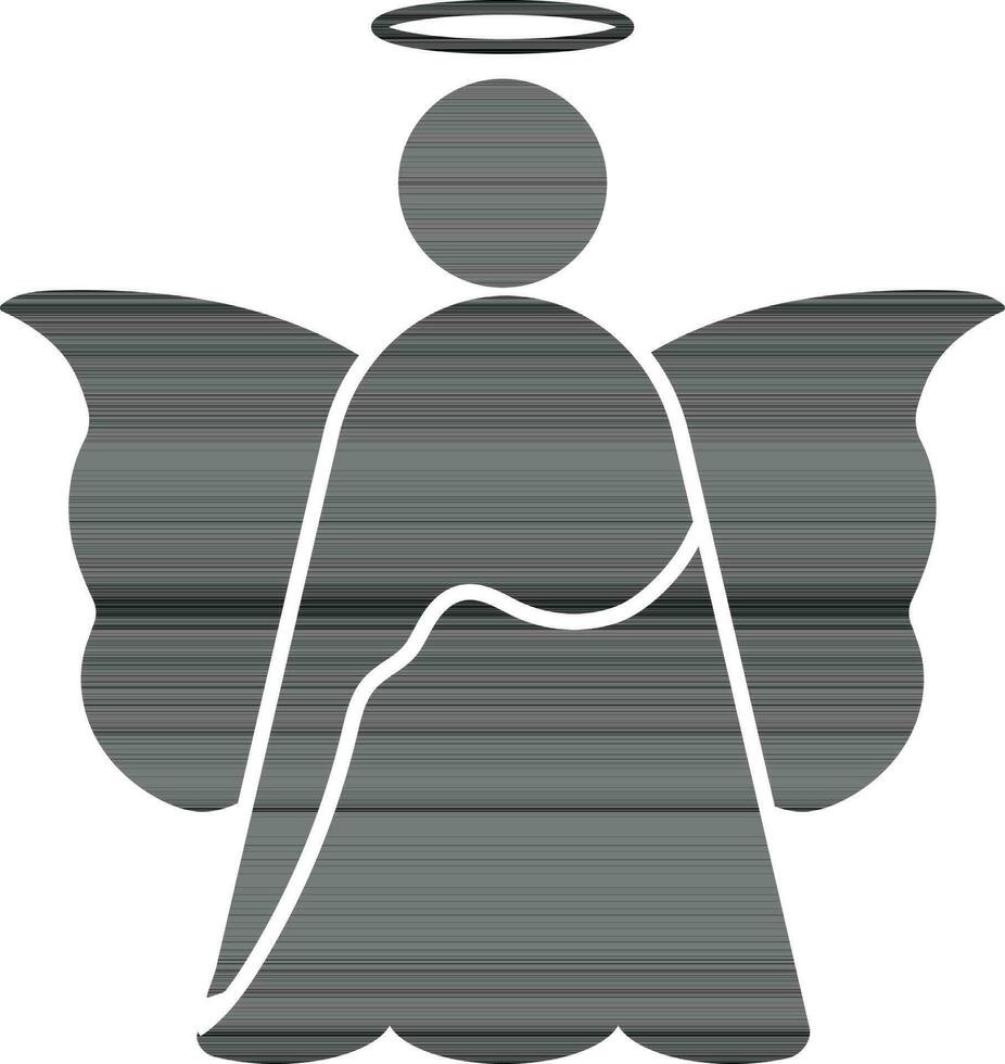 black and white style of angle of peace icon. vector