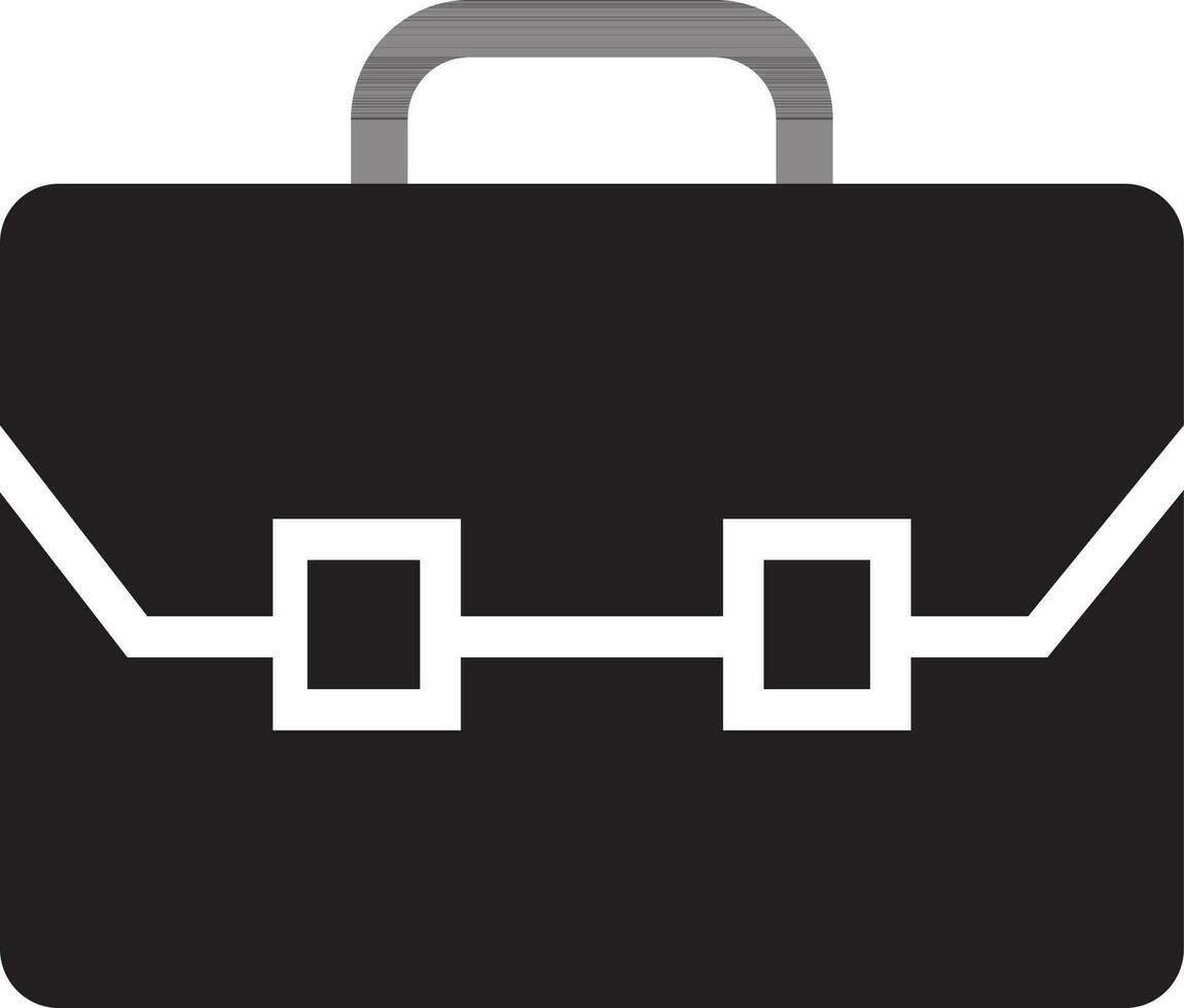 Illustration of a bag in black and white color. vector