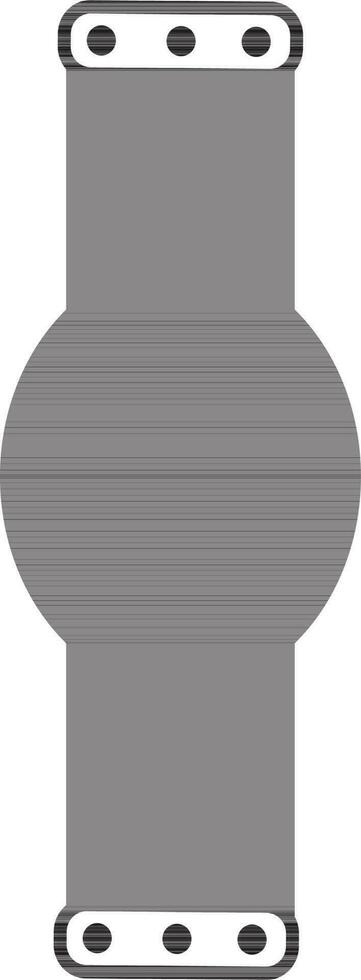 Water pipe in black color. vector