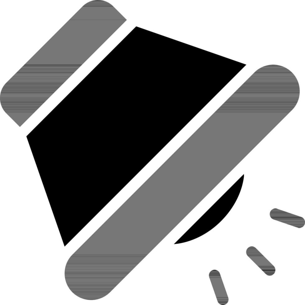 Spotlight Icon In Black And White Color. vector