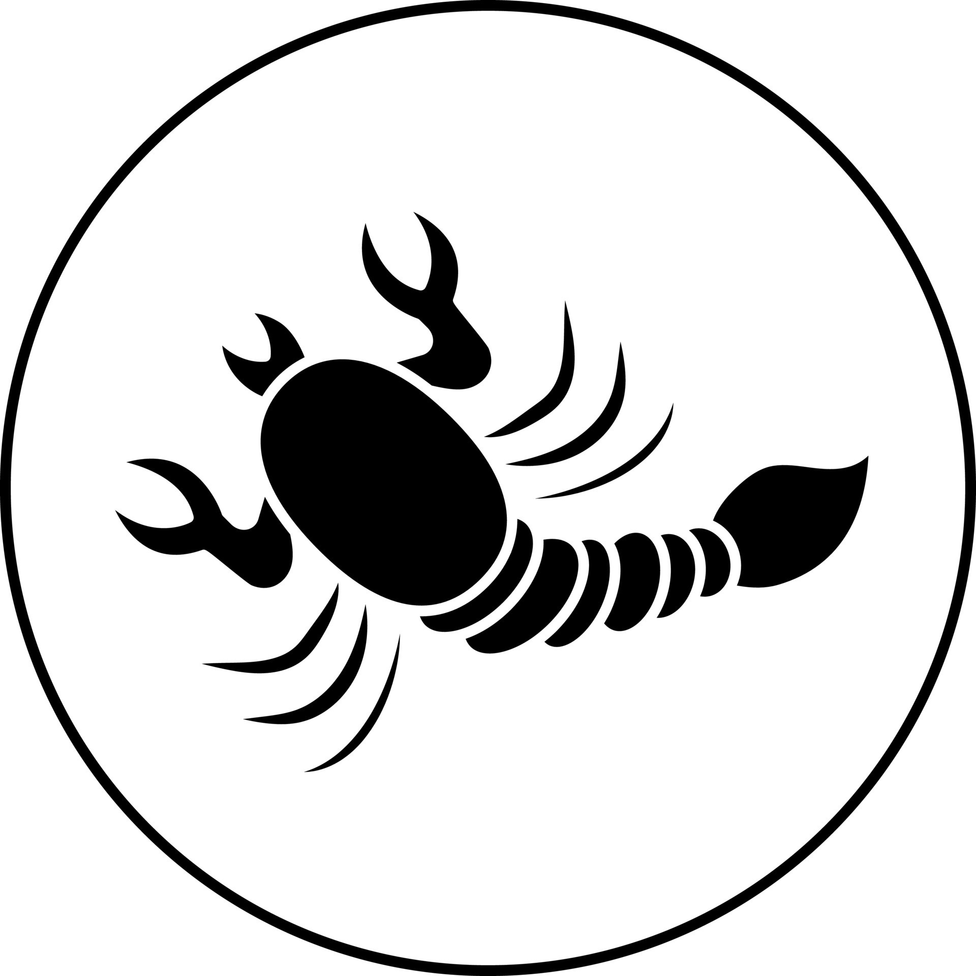 Scorpio Zodiac Sign in Black and White Color. 24343714 Vector Art at ...