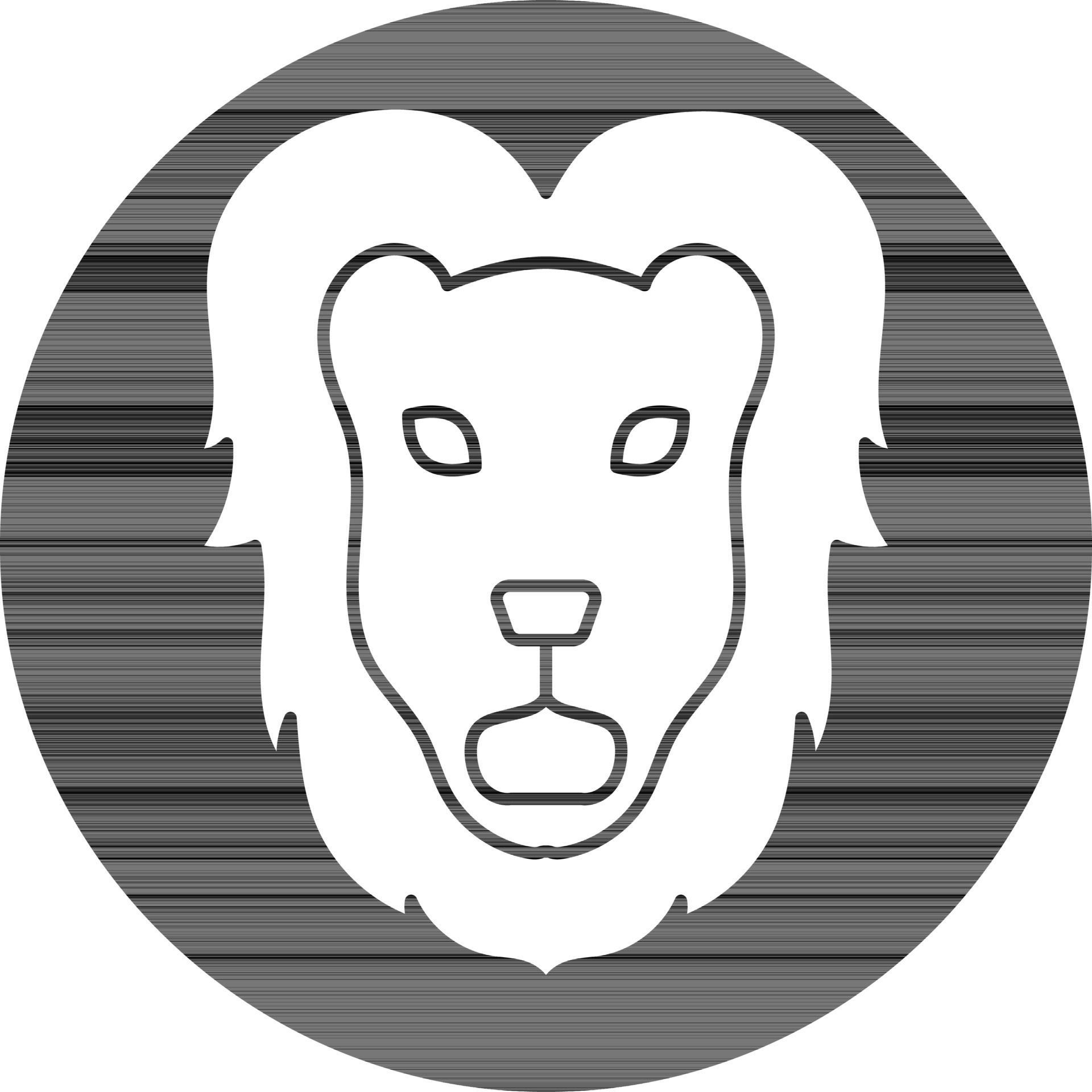Zodiac Leo Sign or Icon in Black and White Color. 24343716 Vector Art at Vecteezy