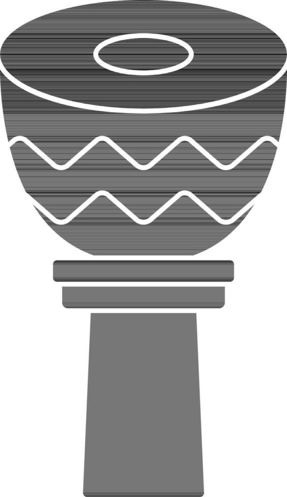 Vector Illustration of Djembe Drum in Glyph Style.