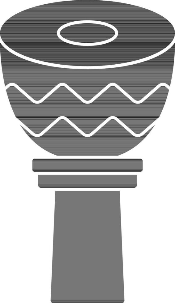 Vector Illustration of Djembe Drum in Glyph Style.