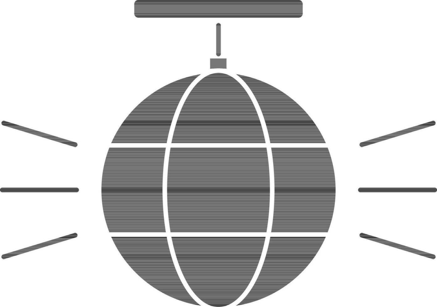 Disco Ball Icon in Glyph Style. vector