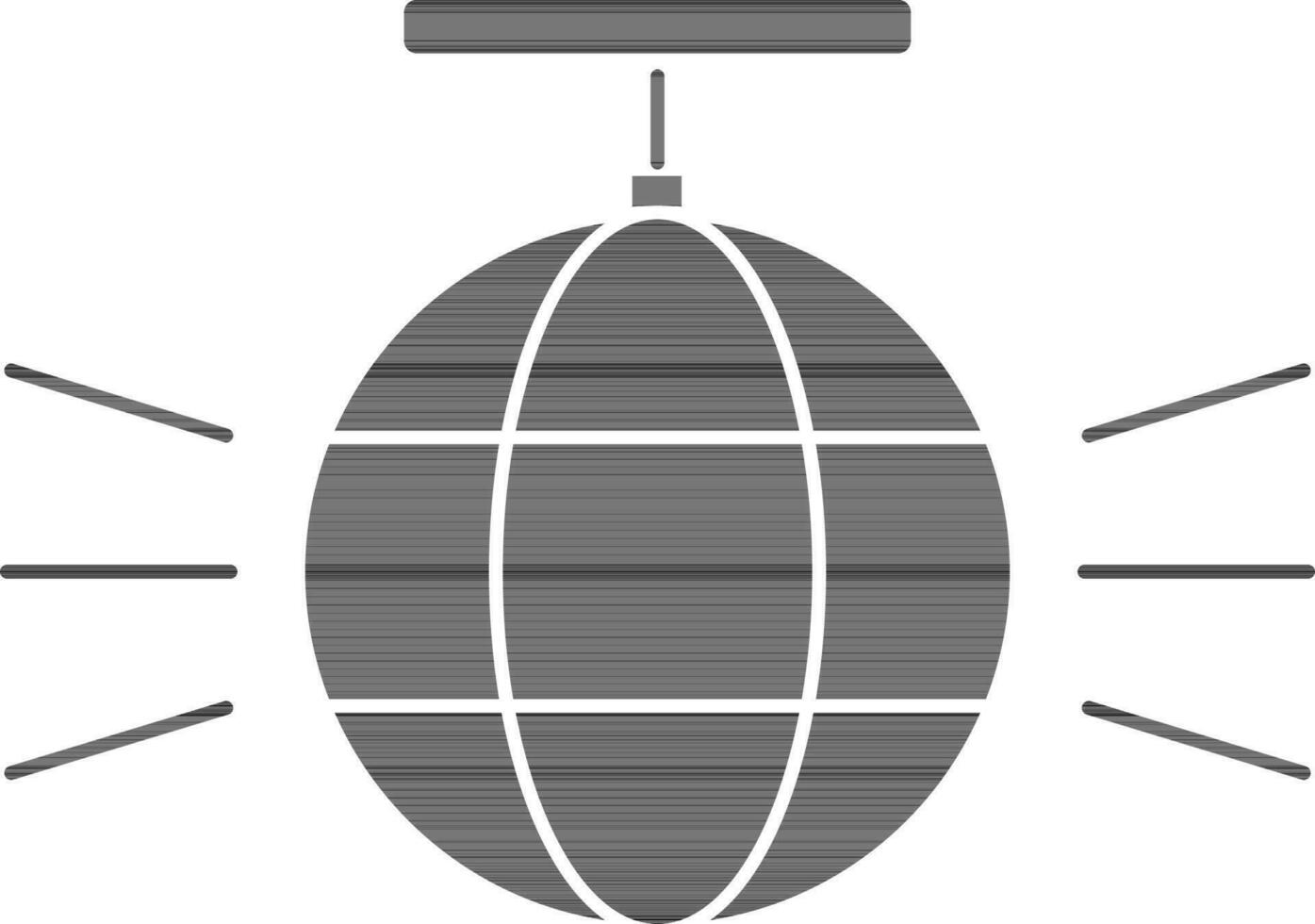 Disco Ball Icon in Glyph Style. vector