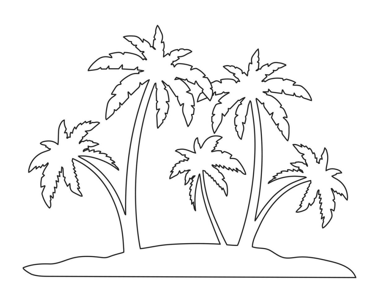 Man on a desert island. Vector drawing - Stock Illustration [82050070] -  PIXTA
