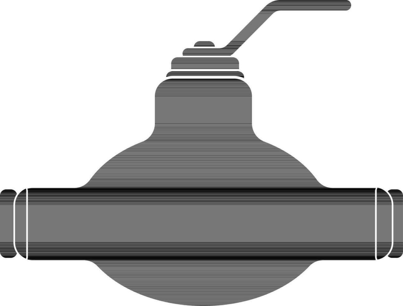 ilustración de un negro válvula tubo. vector