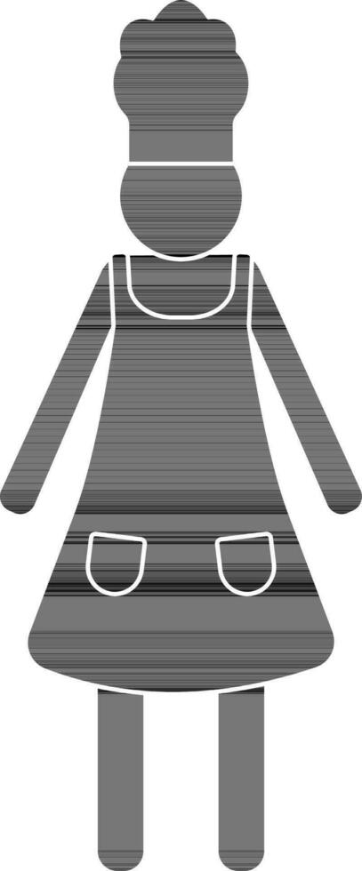 Character of faceless chef standing. vector