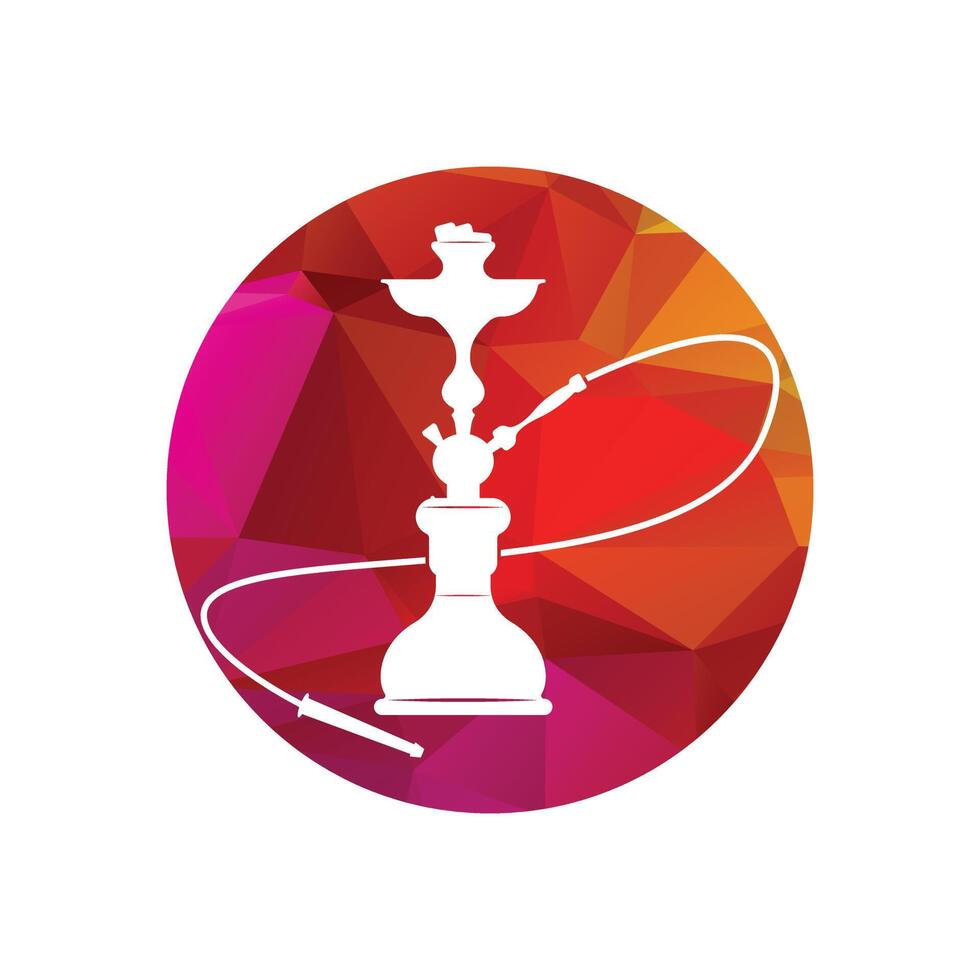 Hookah Arabian Shisha design circle shape vector illustration