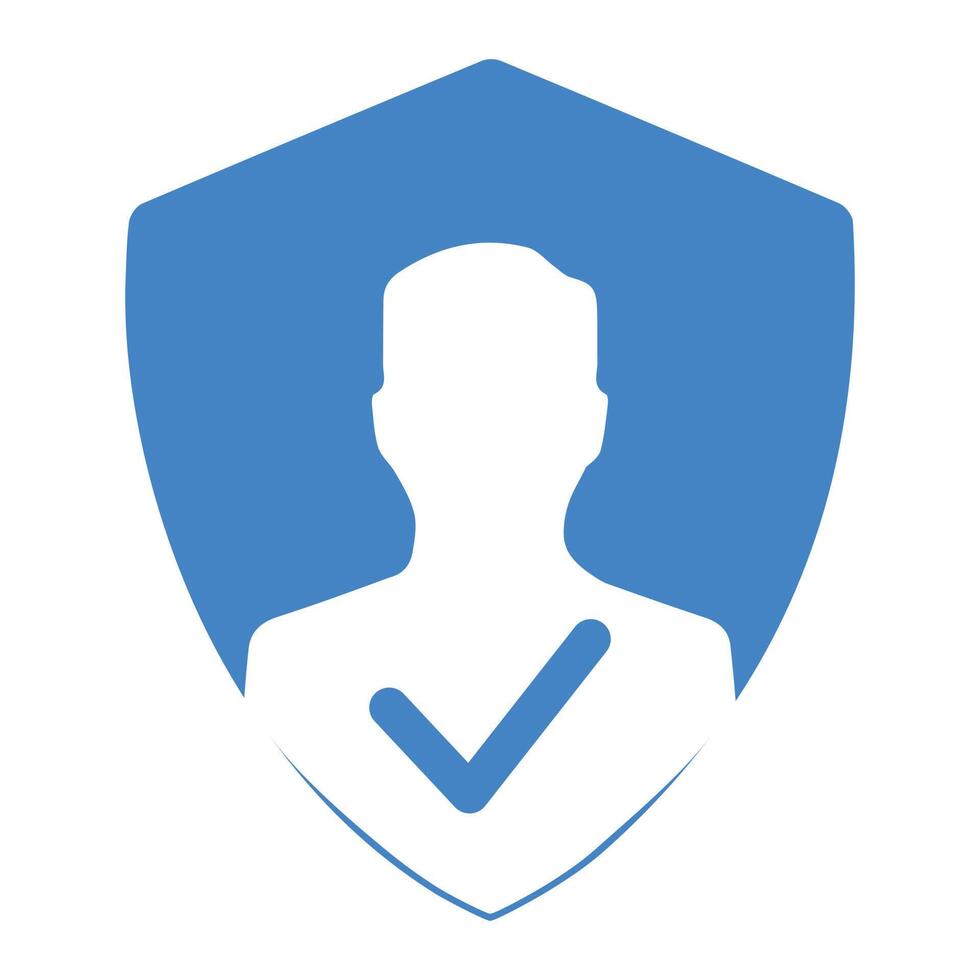 Verified Shield with Check Mark Security Icon Vector Illustration